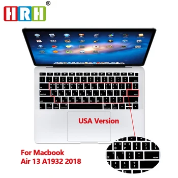 

HRH Waterproof Silicone Laptop Korean Keyboard Cover Skin for MacBook Newest Air 13" 2018 Release A1932 with Retina Display