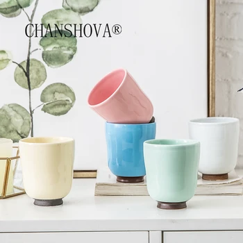 

CHANSHOVA 200ml Household Simplicity Teacup Creative Ceramic Lovers Drinking mug Coffee Cup China Porcelain H380