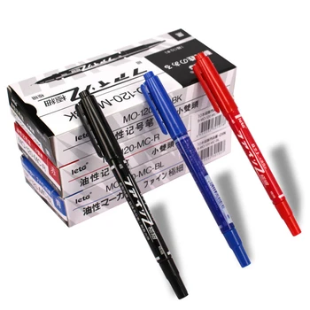 

1-Piece Small Dual Tip Oily Marker Pen Black Blue Red Ink Markers for Outlining Graffiti Sketching School Office Supplies