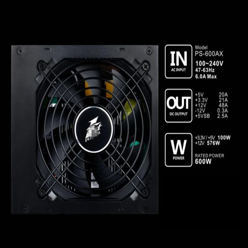 PSU для 1Stplayer DK6.0 DK5.0 ATX EPS12V Полный режим 80 плюс Бронзовый игра источник питания 600 Вт/500 Вт блок питания PS-600AX PS-500AX