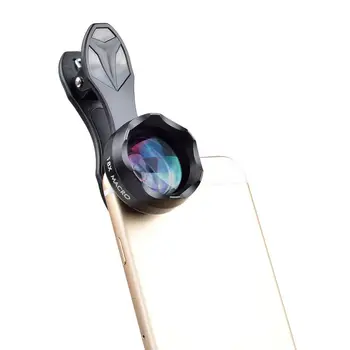 ユニバーサルクリップフィッシュアイレンズ携帯電話レンズキット 6 で 1 LED 照明 185 魚眼 + 0.65X 広角 + マクロレンズ Iphone Xiaomi