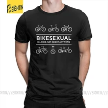 Bikesexual велосипедист велосипед футболка "Велоспорт" подарок большой размер футболки хлопок футболка с коротким рукавом мужской принт
