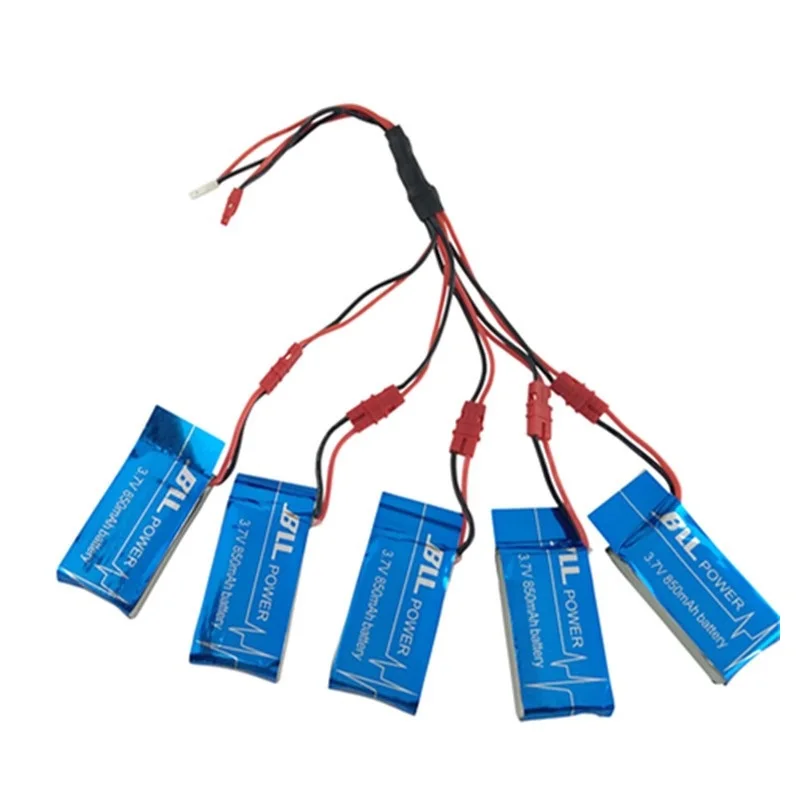5PCS 3.7V 850mAh Battery for Syma X5HW X5HC Quadcopter with Charging Cable