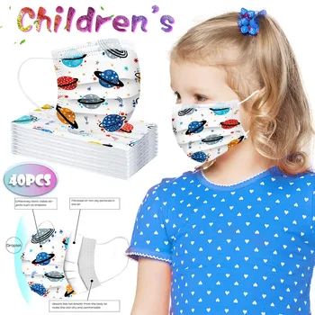 

Drop/ship Children's mask animal print Mask Mascarillas Disposable Face Mask Industrial 3Ply Ear Loop