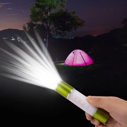 Mini lampe de poche Portable à LED, rechargeable par USB, torche multifonction, Zoomable, pour randonnée en plein air, Camping, urgence 