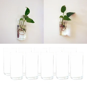 

10pcs Clear Ball Shape Glass Flower Vase Plant Bottle Home Decor Terrarium