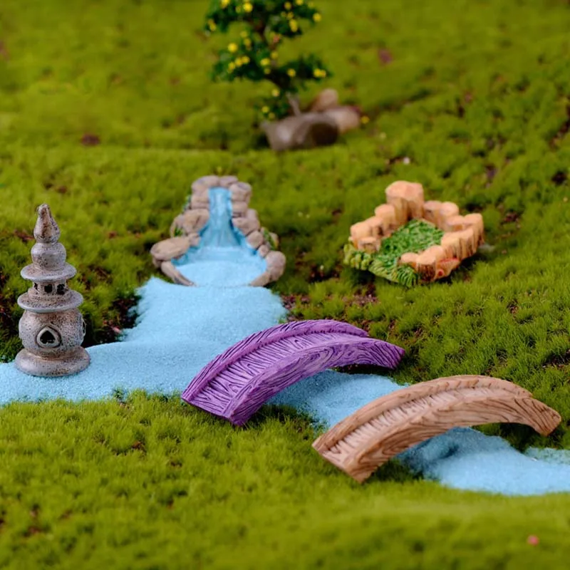 DIY Miniature Water Well Stone Fairy Garden Decor Resin Landscape Accessories 