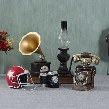 

Retro Europe Figurines Classic Simple Resin Vintage Phone Decor Home Decor Crafts Nostalgic Wedding Gifts