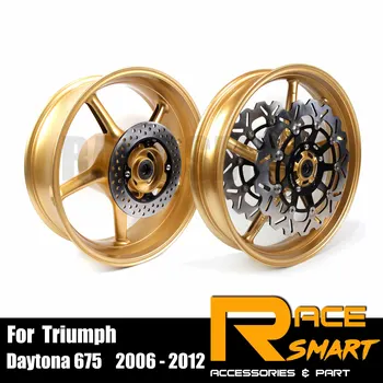 

Motorcycle Front Rear Wheel Rims and Brake Dics For Triumph Daytona 675 R 2011 - 2012 Made from A356/AC4CH OEM Grade Aluminum