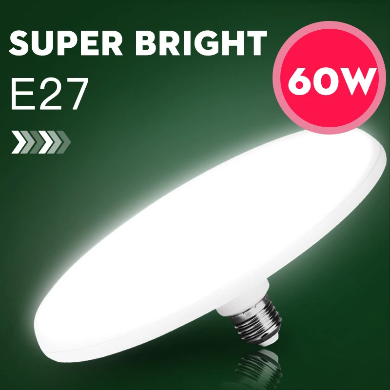 E27 Светодиодный светильник 220V 15W 20W 40W 50W 60W Лампада Ampoule Bombilla супер яркая настольная