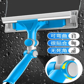 

Wipe glass artifact telescopic stainless steel rod glass scraper high-rise window cleaner wiper.