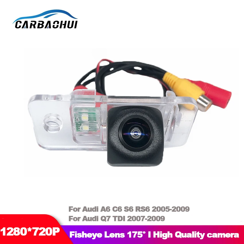For Audi A6 C6 S6 RS6 2005-2009 Q7 TDI 2007-2009 Fish Eyes Night Vision Waterproof Car Reversing Back Up Camera CCD HD | Автомобили и