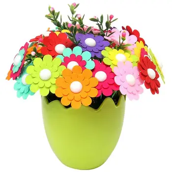 

Colorful Kids Craft DIY Eggshell Button Flower Potted Plant Children Environmenta lEducation Toys Flower Wedding Home Decoration