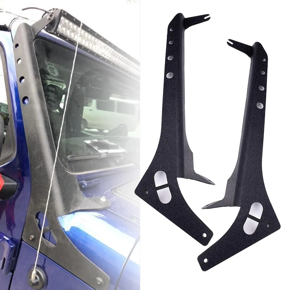 

Yait JL LED Light Bar Mounting Brackets Upper Windshield Mounting Bracket for 52" LED Light Bar fits Jeep Wrangler JL 2018 2019