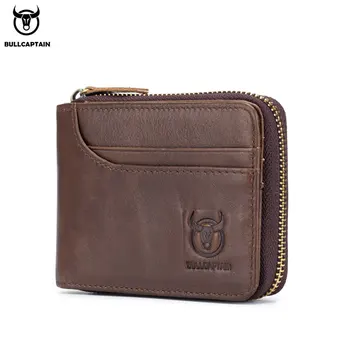 

BULLCAPTAIN RFID new men's wallet leather coin purse designer brand wallet clutch leather wallet men's wallet card holder