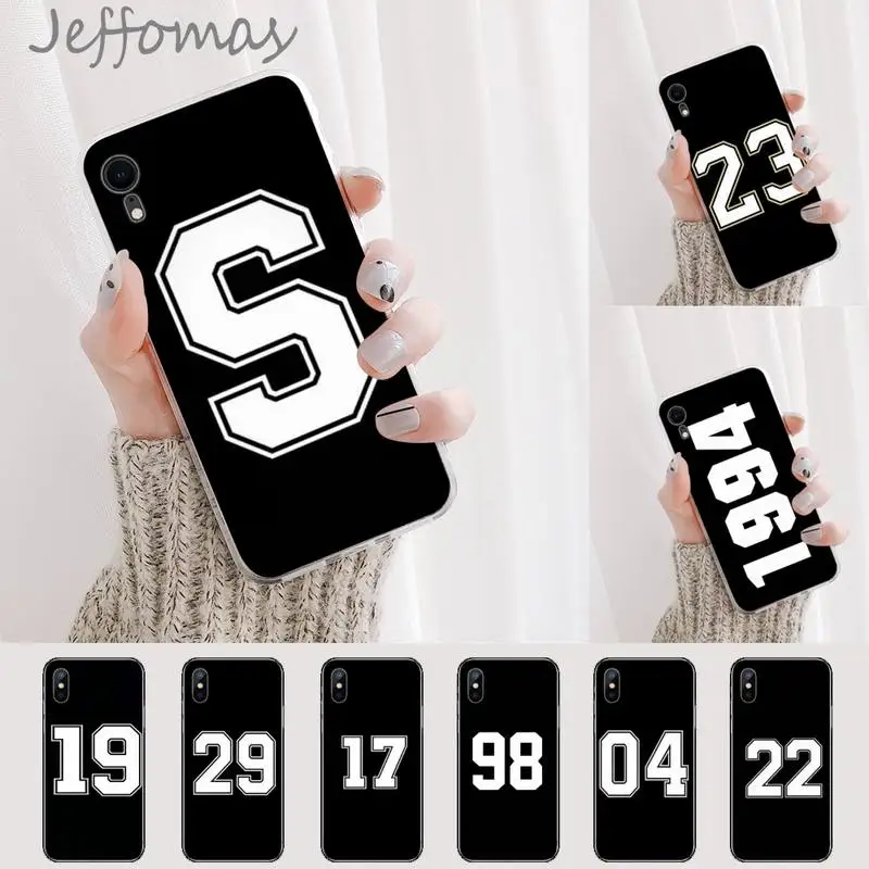 

Football Lucky number And letter Phone Case For iphone 12 5 5s 5c se 6 6s 7 8 plus x xs xr 11 pro max