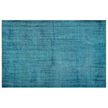 

Handmade Turquoise Vintage Overdyed Turkish Area Rug 182x274 Cm-5'12''X8'12''
