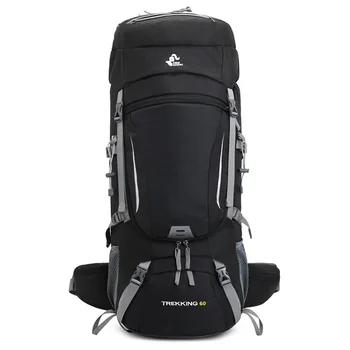 

60L Outdoor Travel Mountaineering Backpacks Waterproof Rucksack Sports Mountaineering Bag Nylon Camping Hiking Backpack