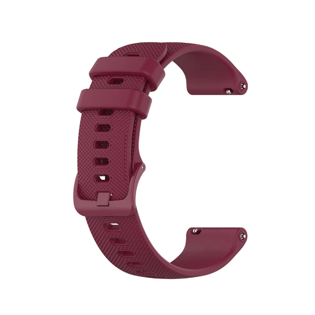 22mm Silicone Band Strap for Xiaomi Mi Watch Color Replacement Bracelet Breathable Sports Bands For Watch Accessories red wine