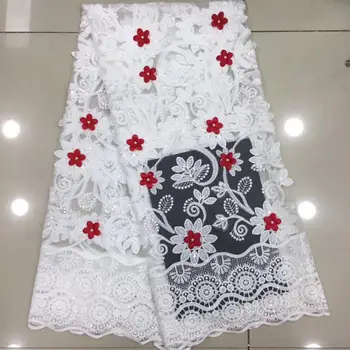 

Newest African Tulle Lace Fabrics With flower Embroidery Net Lace African French Lace High Quality Wedding