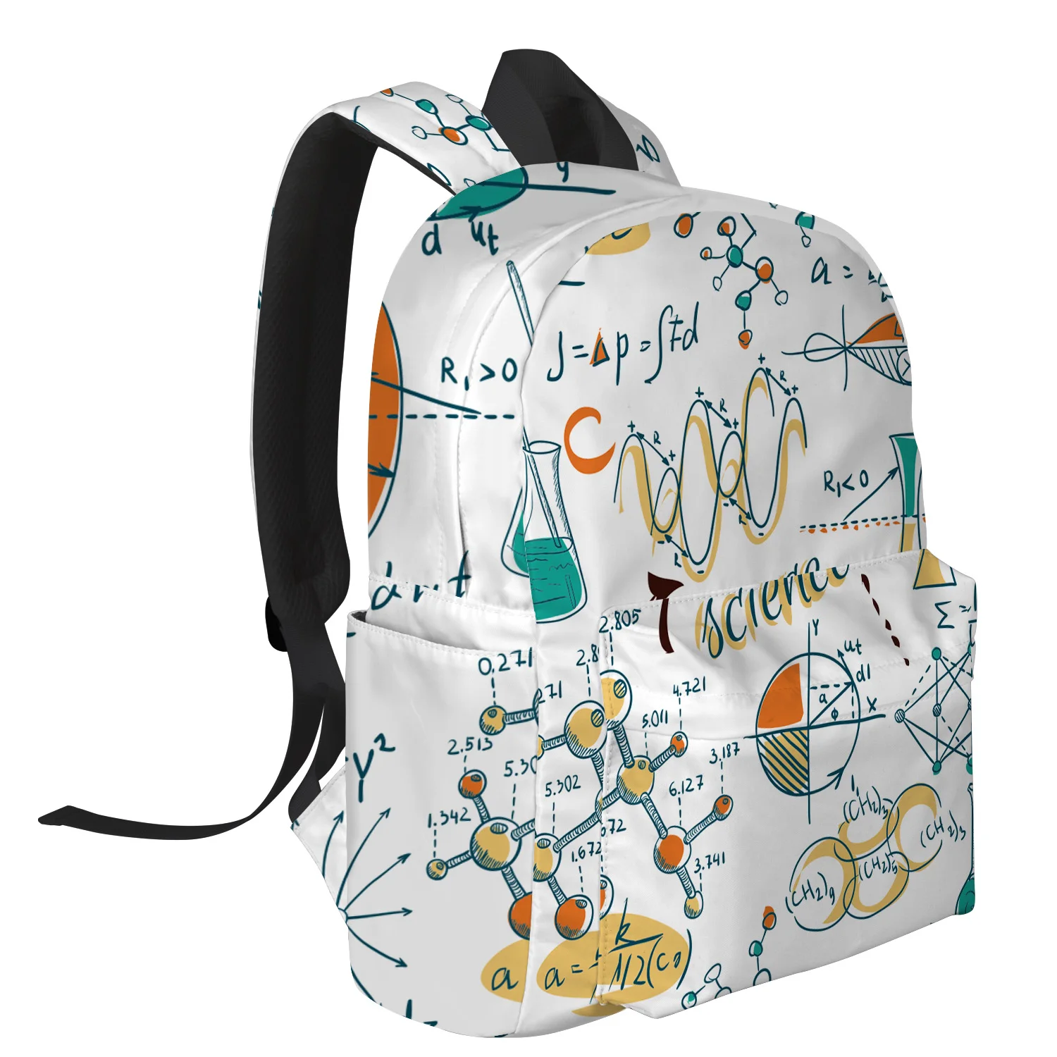 WHEREISART Science Laboratory Doodle рюкзаки для ноутбука с usb-портом для зарядки старшеклассник Внутренняя Рамка рюкзаки