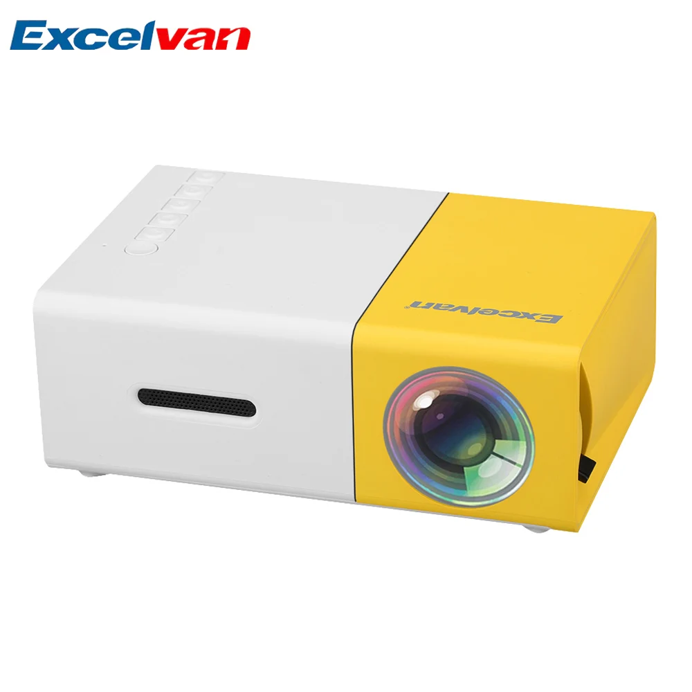 Портативный мини проектор Excelvan YG300 600 люмен 320x240 пикселей медиаплеер Поддержка 1080P