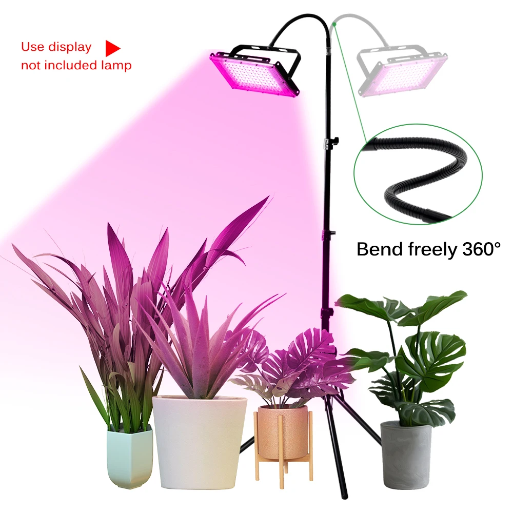 Adjustable 60-160cm Metal Floor Tripod LED Grow Light Accessories Floor Standing Tripod With Metal Hose Bend Freely 360 Degrees