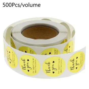 

500pcs/Roll Thank You for Supporting My Small Business Stickers Round Labels Handmade