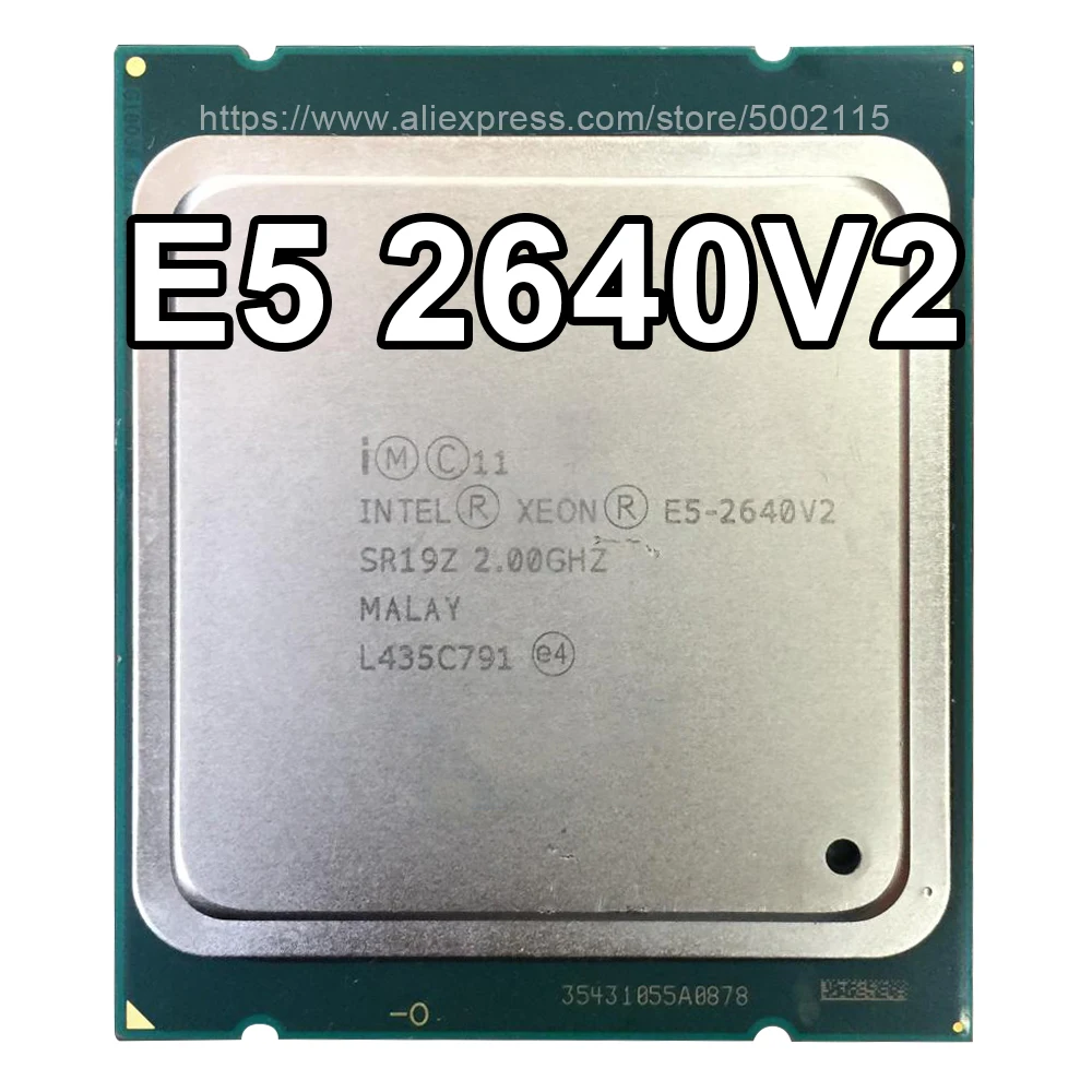 Intel Ксеон E5-2640 V2 E5-2640V2 восемь ядер Процессор LGA2011 сервера Процессор E5 2640V2 E5 2640 V2 Процессор нормальной работы