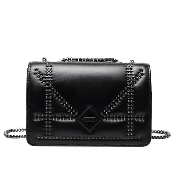 

Crossbody Easy Matching Rivet Flap Bag Large Capacity Chain Lady Shoulder Bags for Women 2020 New Arrival