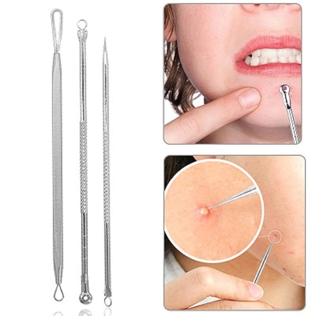 Acne Needle Tweezers Face Care Blackhead And Pimple Remover Comedone Acne Extractor Point Clean Black Head Remover Tool