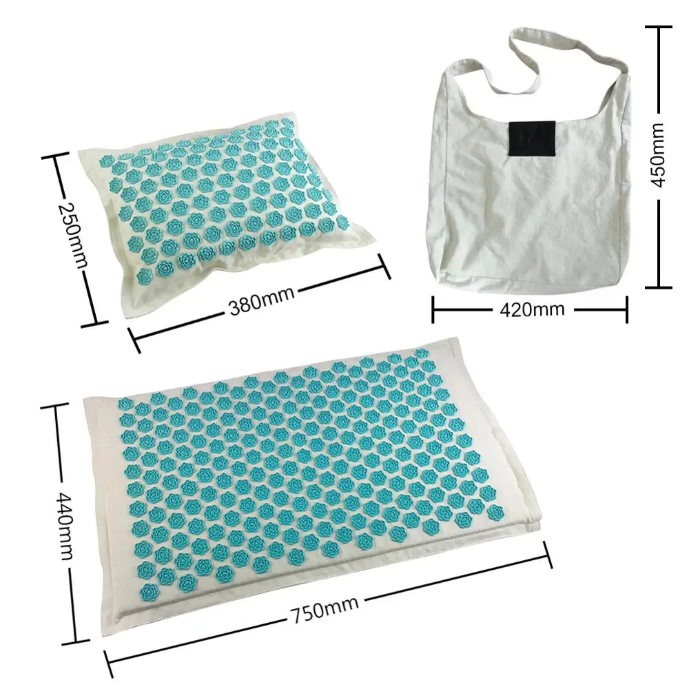 Mat Pillow Bag Коврик Лотос Спайк Массажер для акупрессуры Расслабление облегчение стресса подушка йога коврик для снятия стресса тела Боль Спайк зимний Коврик для йоги - Цвет: Mat Pillow Bag