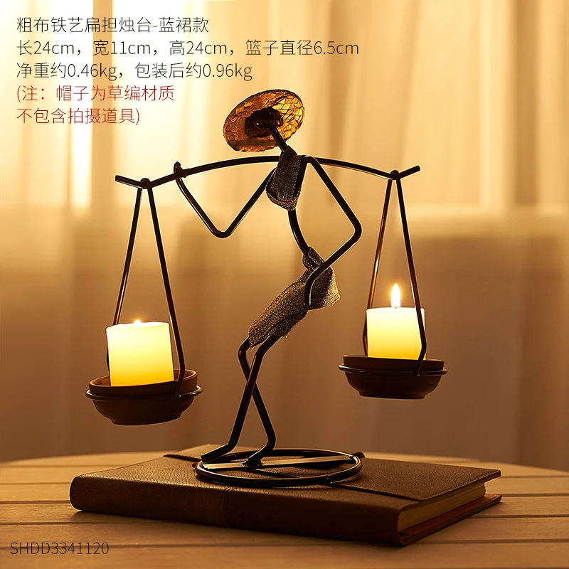 Железный Подсвечник Candelabros Кухня романтический подсвечник рождественские Halloweentbougeoir вечерние свадебные украшения дома 30ZT184 - Цвет: 3