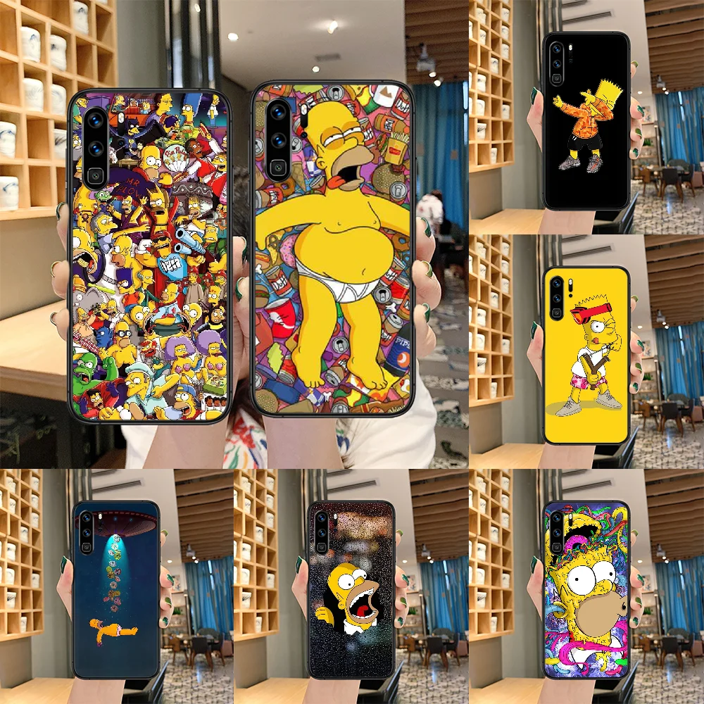 

Funny Homer J.Simpson Phone case For Huawei P 9 Smart 10 20 30 40 8 Lite Mini Z 2019 Pro black bumper trend funda pretty prime