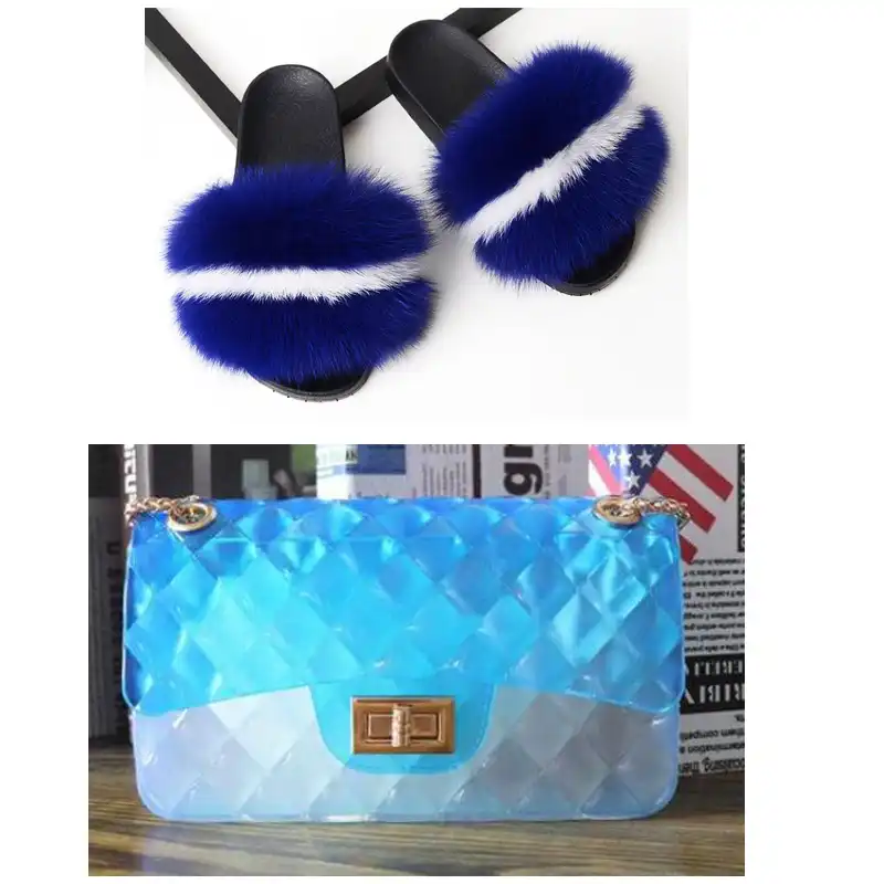 rainbow purse and sandals