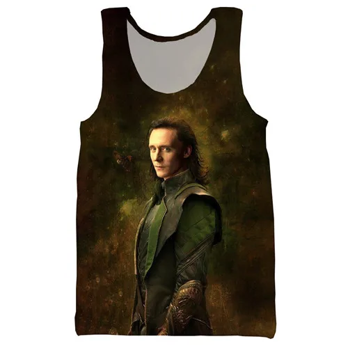 Красивый Loki 3D Печатный унисекс Топ на бретелях для мужчин модный крутой летний топ на бретелях для работы Мужские Женские топы топ на бретелях - Цвет: 3