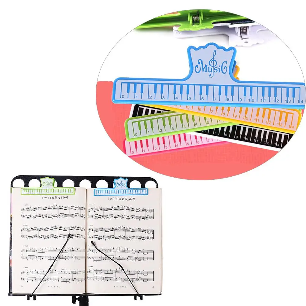15cm Portable Music Sheet Book Opener Page Clip Plastic Book Music Note