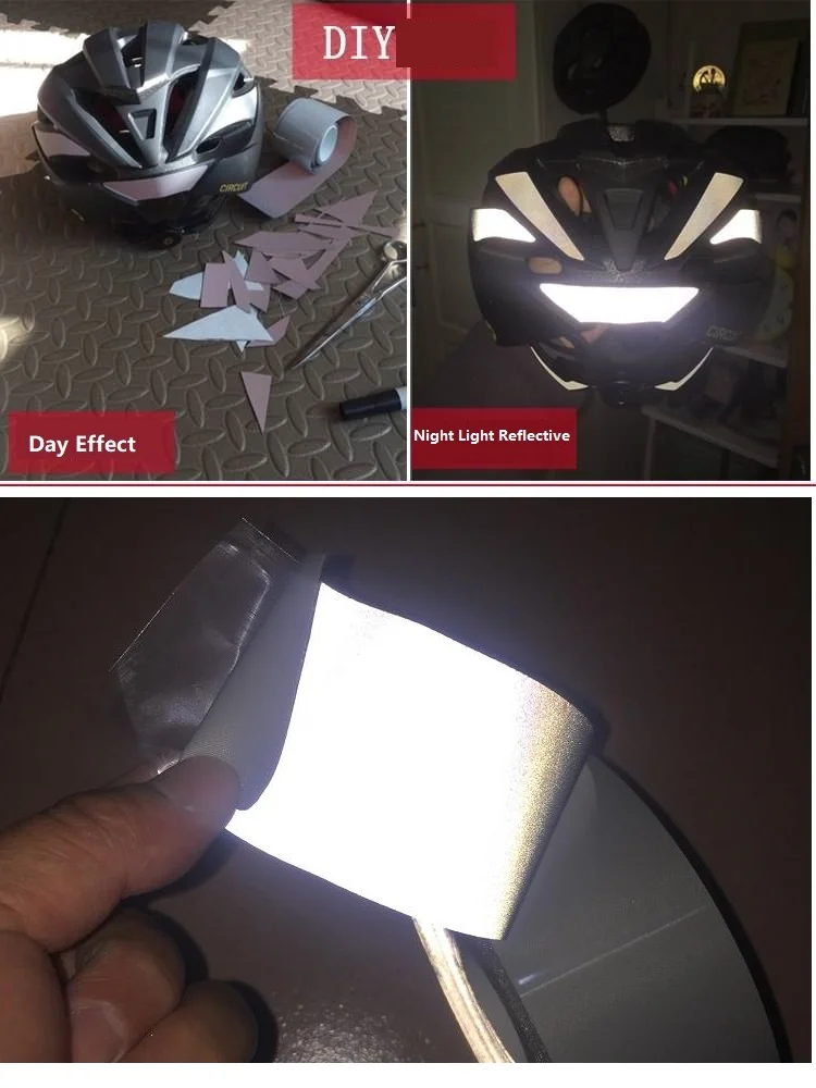 Cinta química autoadhesiva reflectante plateado brillante, 5CM, R380, EN471, clase 2, luz alta, zapatos de la bolsa de ropa, tira de advertencia para bicicleta