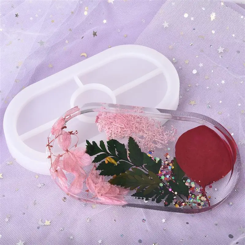 

Transparent Fluid Oval Coaster Resin Casting Molds Silicone Epoxy Jewelry Pendant Agate Making Mould Tool Home DIY Accessory