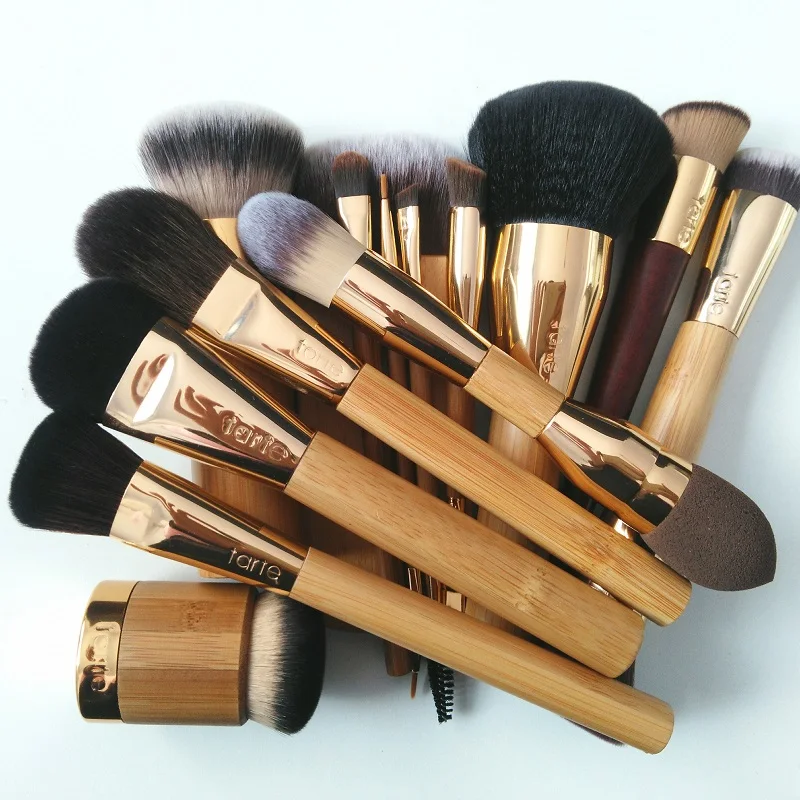 T-ARTE Series 14Pcs Makeup Brushes Powder Foundation Blusher Eyeshadow Natural Animal Hair Bamboo Handle Make Up Tools | Красота и