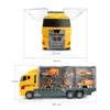 6 tipos/set fundición aleación mini vehículo de construcción ingeniería coche volquete camión volquete modelo juguete clásico Mini regalo para niño ► Foto 3/6