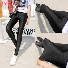 JAYCOSIN 5XL размера плюс женские зимние теплые леггинсы узкие Стретч флис Осень Зима стрейч леггинсы плоские ноги брюки Прямая поставка