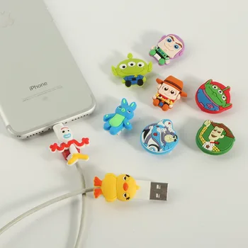 

Disney Cartoon Toy Story Cable Protective Cover Cartoon Anti-breaking Applicable To IPhone Protective Head Machine Mobilization
