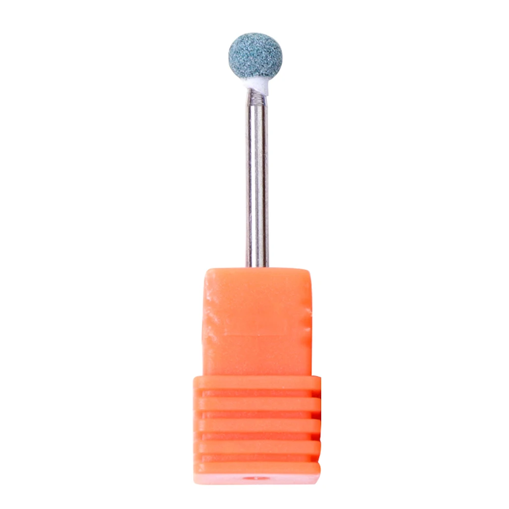 Зеленый 1pcs Rotary Round Burr Ceramic Stone Cuticle Remover Nail Drill Manicure Electric Tool Grinding Clean Nail Files Accessory JID05 - Цвет: Зеленый
