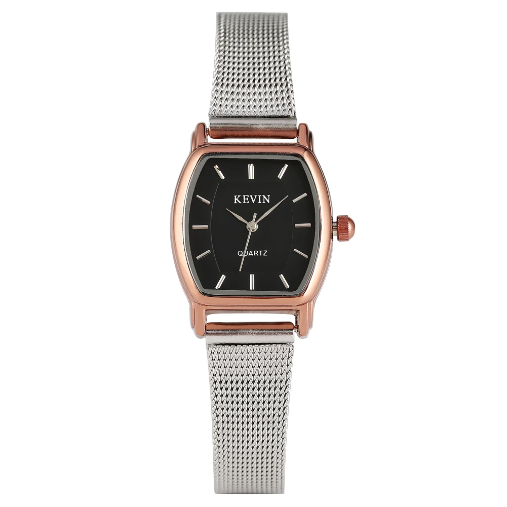 KEVIN Casual Men's Watch Stainless Steel Band Artificial Quartz Wrist Watch for Girls Elegant Watch for Women Men