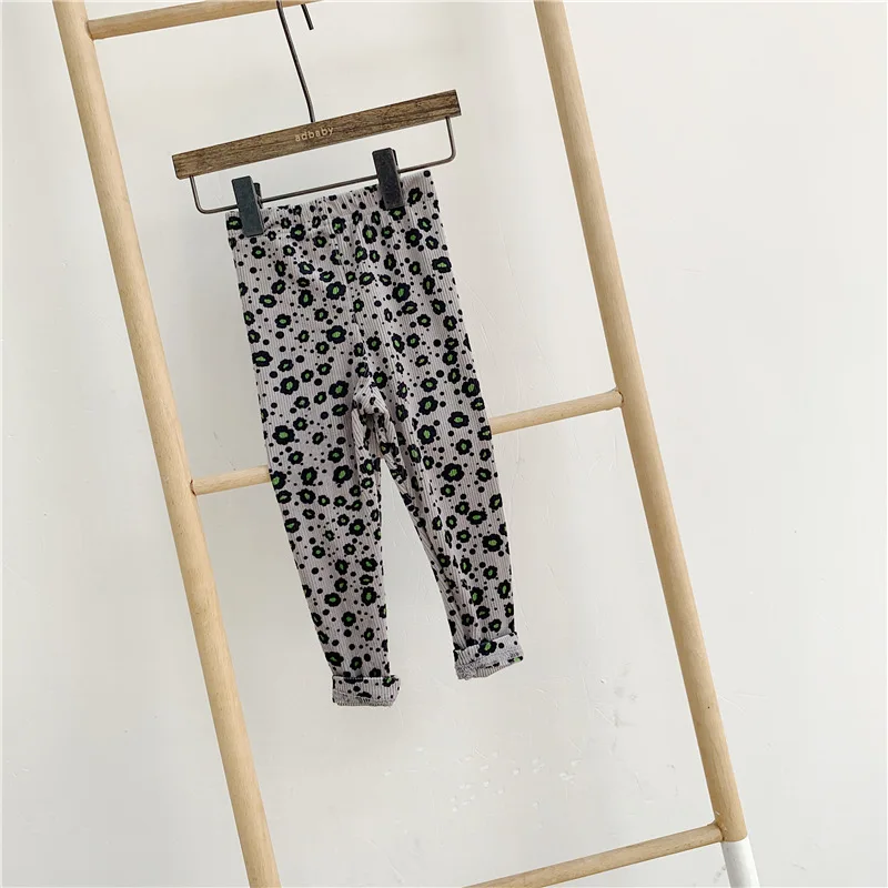 

new children clothing autumn 2019 Korean cotton printing leggings baby girls elasticity waist long pants