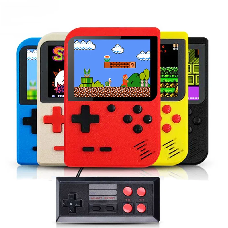 

New Built-in 400 Games 800mAh Battery Retro Video Handheld Game Console+Gamepad 2 Players Doubles 3.0 Inch Color LCD Game Player