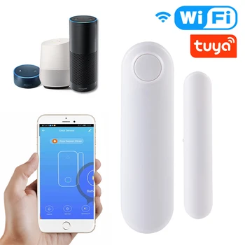 

Intelligent Door Window Sensor Pocket Size Smart Home Notification Alerts Security Detector Compatible With Alexa Google Home