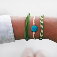 Tocona Hand Weave Braided Bracelets for Women Bohemian Vintage Cotton Rope Ethnic Charm Bracelets Brazil Bohemian Jewelry 8351