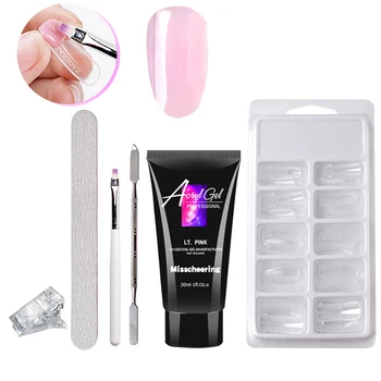 

Cuticle Pusher Enhancement Builder Crystal Painted Pen Extention Practical Nail Art Tool Home Mold Painless Gel Kit Clear Color